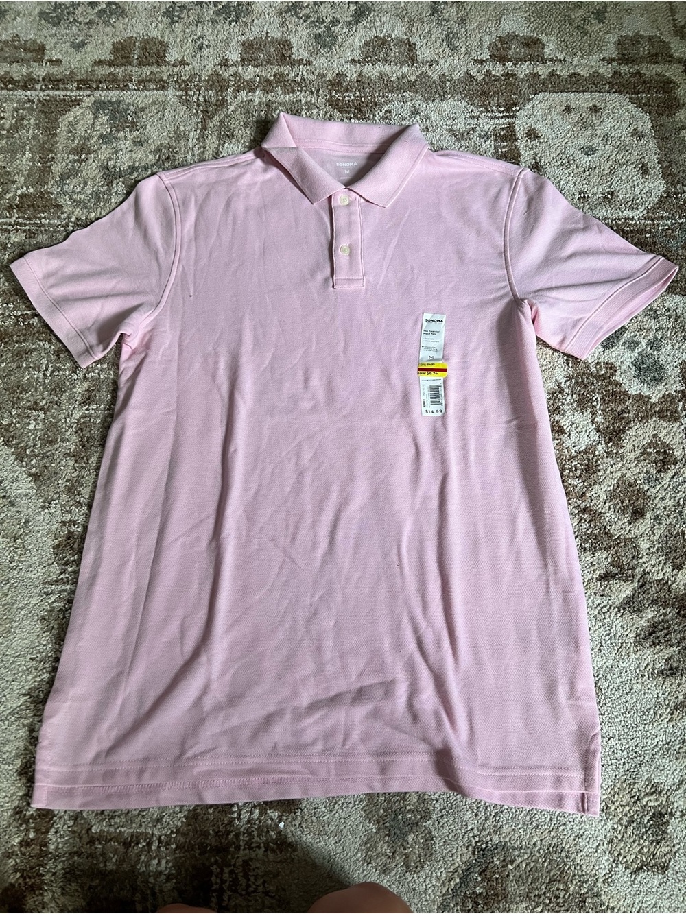 Sonoma Men's Polo Shirt in Light Pink